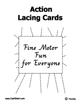 Preview of Fine Motor Fun Action Lacing Cards
