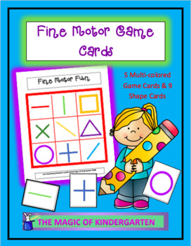Preview of Fine Motor Fun~ Game Cards~ Learning Activity