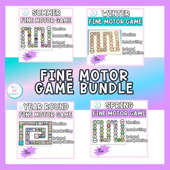 Preview of Fine Motor Games, no prep bundle: Handwriting and in hand manipulation