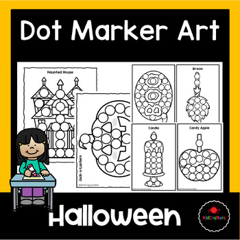Preview of Fine Motor: Halloween Dot Marker Art