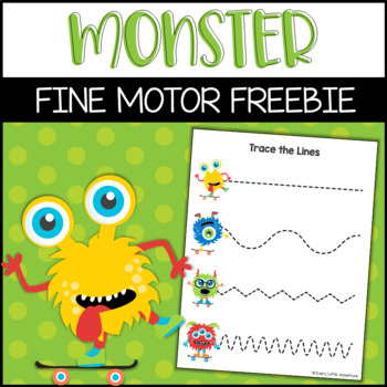 Fine Motor Monster Tracing Lines | Preschool Pre-Writing | TpT