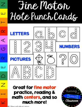 Punch Cards, Hole Punch Activity, Fine Motor Skills, Kindergarten Play 