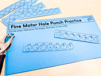 FREE Hole Punch Game {Fine Motor Activity} A Plus Teaching Resources