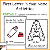 Fine Motor Identifying the First Letter in Your Name Edita