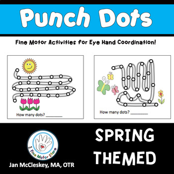 Preview of Fine Motor Labs: Spring Crazy Punch Dots for Center Time