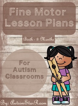 Preview of Fine Motor Lesson plans for Autism