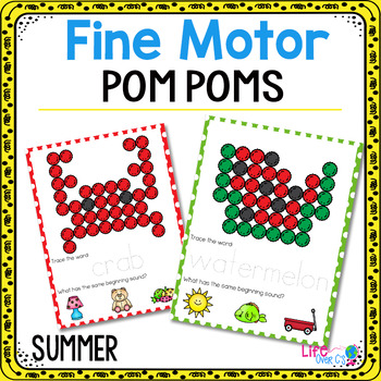 Fine Motor Mats for Christmas  Pom Poms by Life Over C's and ITeachToo