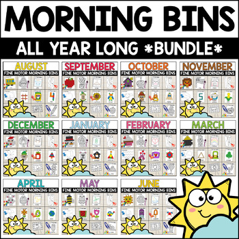 Preview of Fine Motor Morning Bins BUNDLE | Kindergarten & Preschool Morning Tubs
