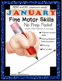 Fine Motor NO PREP Packet for JANUARY Special Education OT