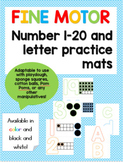 Fine Motor Number and Letter Practice Mats