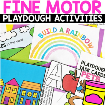 5 Rainbow fine motor skills playdough mats images