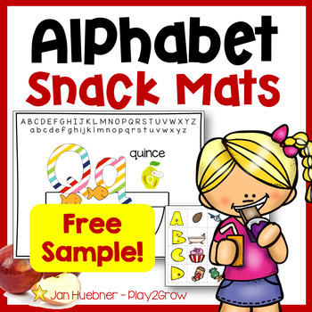 Preview of Fine Motor PREWRITING ALPHABET Snack and Activities Mats FREE SAMPLE!