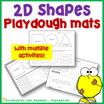 Fine Motor 2D SHAPES PLAYDOUGH MATS and Activities Preschool Kindegarten