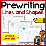 Fine Motor PREWRITING Tracing Lines and Shapes Worksheets 