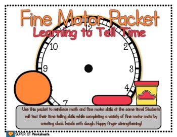 Preview of Fine Motor Packet: Learning to Tell Time