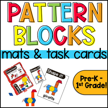 Preview of Fine Motor Pattern Block Activity Mats & Task Cards | Task Boxes | Morning Tubs