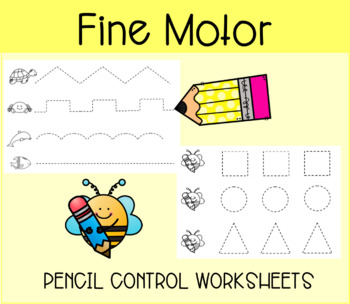 fine motor pencil control worksheets by bloom and thrive tpt