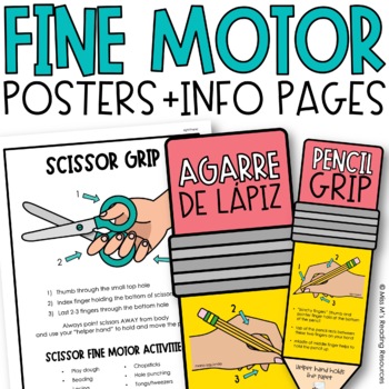 Preview of Fine Motor Pencil Grip and Scissor Grip for Handwriting and Scissor Practice