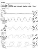Fine Motor Pirate Map Tracing Lines