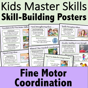 Preview of Fine Motor Posters with Skill-Building Ideas and OT Activities