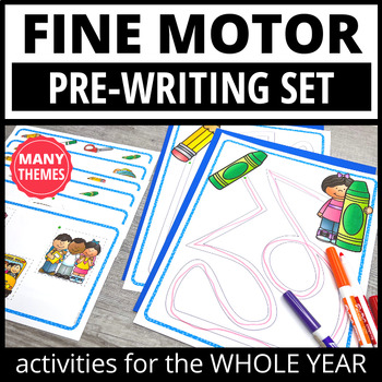 Preview of Fine Motor Skills Tracing Lines Practice  Pre-writing Strokes & Fine Motor Mazes