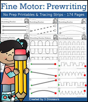 Preview of Fine Motor: Prewriting Worksheets