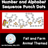 Fine Motor Punch Dots:  Numbers/ a - z sequences - FALL AN