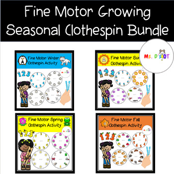 Preview of Fine Motor Seasonal Clothespin Bundle