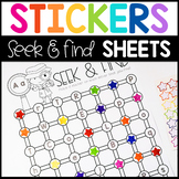 Fine Motor Seek & Find with Stickers!  Alphabet Worksheets