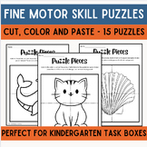 Fine Motor Skill Activities | Color, Cut and Paste Puzzle 