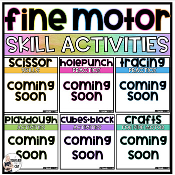 Preview of Fine Motor Skills Activities All Year Fine Motor Bins and Games GROWING BUNDLE