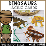 Dinosaur Fine Motor Activities - Lacing Cards