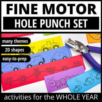 Fine Motor Skills Activities - Fun Hole Punch Activities - for Task Boxes &  Tubs