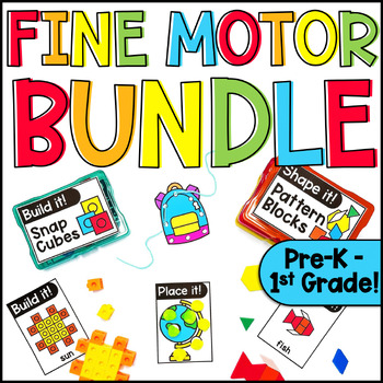 Preview of Fine Motor Bundle | Activity Mats & Task Cards | Morning Tubs | Busy Bins