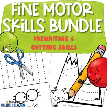 Preview of Fine Motor Skills Bundle | Prewriting Worksheets and Scissor Skills