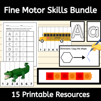Preview of Fine Motor Skills Bundle for Tracing in Occupational Therapy and More