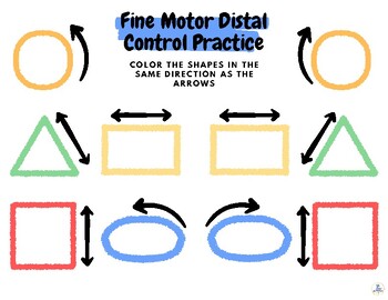 Preview of Fine Motor Skills: Distal Control Practice Printables