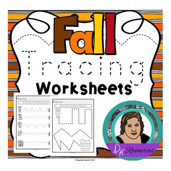 Preview of Fine Motor Skills - Fall Themed Line Tracing Worksheets