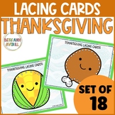 Thanksgiving Food Lacing Cards Fine Motor Skills for Thank