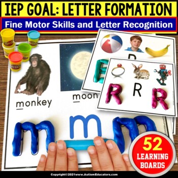 Preview of Fine Motor Skills | Letter Recognition Learning Boards for Special Education