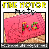 Fine Motor Skills Mini Mats- November Literacy Centers, Th