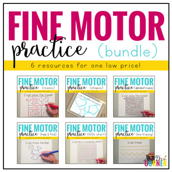 Preview of Fine Motor Skills Practice BUNDLE (6 resources included!) | Distance Learning