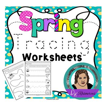 Preview of Fine Motor Skills - Spring Themed Line Tracing Worksheets