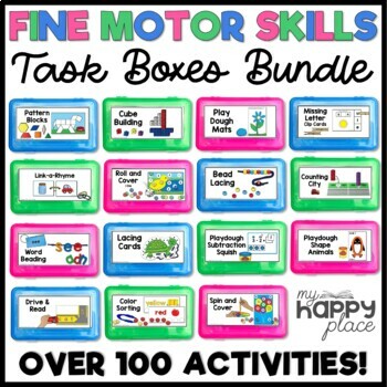 Preview of Fine Motor Skills Task Boxes Bundle - Activities & Morning Tubs for the Year!