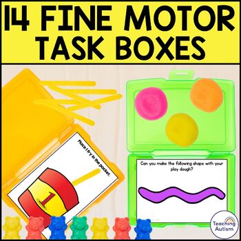 Preview of Fine Motor Skills Task Boxes for Special Education | Fine Motor Task Boxes