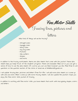 Preview of Fine Motor Skills: Tracing