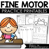 Kindergarten Fine Motor Cutting Practice Skills and Tracin