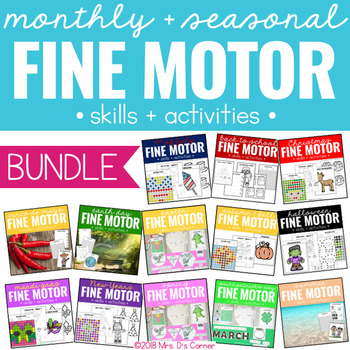 Preview of Fine Motor Skills and Activities BUNDLE