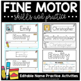 Free EDITABLE Name Activities | Playdough Mats | Fine Moto