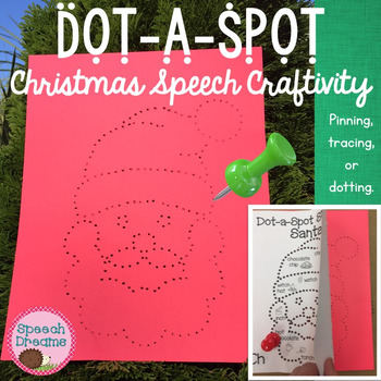 Preview of Fine Motor Speech Therapy: Christmas Pokey Pin Art